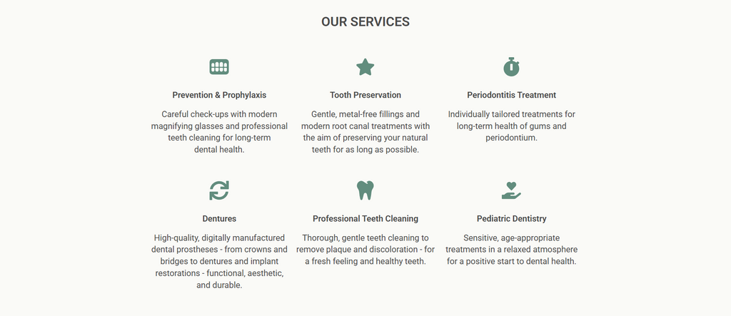 Dentist Office One-Pager, Elementor Template